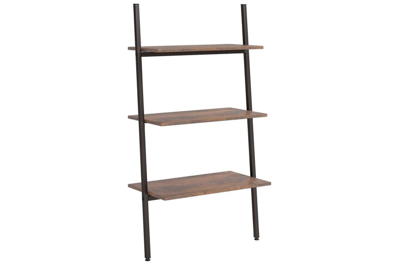 beBasic 3-kerroksinen kalteva hylly tummanruskea ja musta 64x34x116 cm - Ruskea - Säilytys - Hylly - Tikashylly