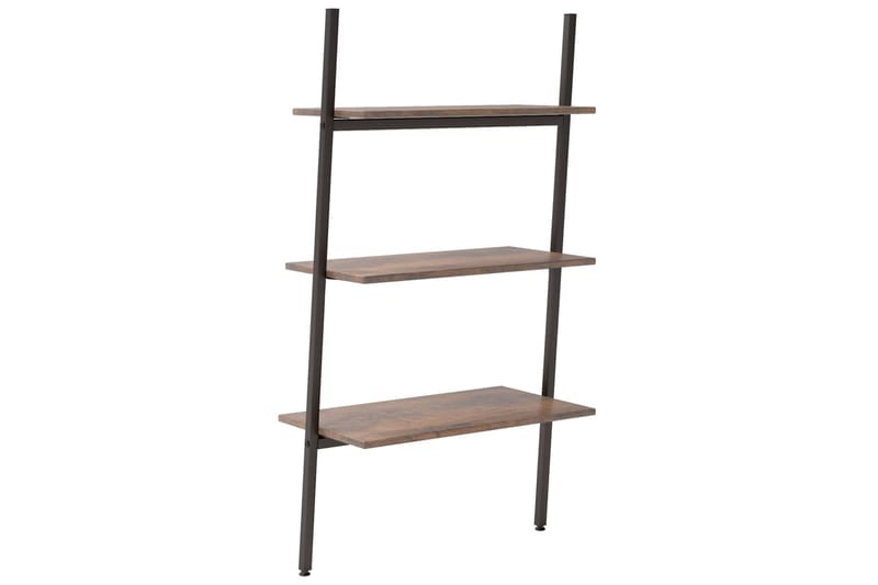 beBasic 3-kerroksinen kalteva hylly tummanruskea ja musta 64x34x116 cm - Ruskea - Säilytys - Hylly - Tikashylly