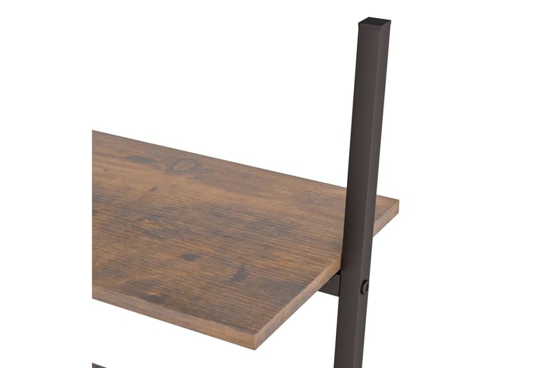 beBasic 3-kerroksinen kalteva hylly tummanruskea ja musta 64x34x116 cm - Ruskea - Säilytys - Hylly - Tikashylly
