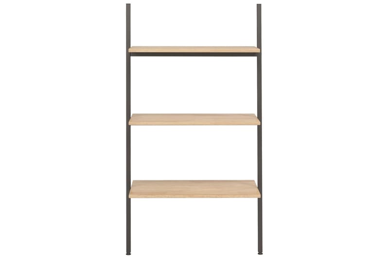 beBasic 3-kerroksinen kalteva hylly vaaleanruskea ja musta 64x34x116 cm - Ruskea - Säilytys - Hylly - Tikashylly
