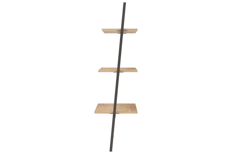 beBasic 3-kerroksinen kalteva hylly vaaleanruskea ja musta 64x34x116 cm - Ruskea - Säilytys - Hylly - Tikashylly