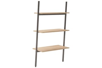 beBasic 3-kerroksinen kalteva hylly vaaleanruskea ja musta 64x34x116 cm - Ruskea - Säilytys - Hylly - Tikashylly