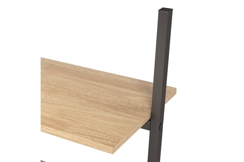 beBasic 3-kerroksinen kalteva hylly vaaleanruskea ja musta 64x34x116 cm - Ruskea - Säilytys - Hylly - Tikashylly
