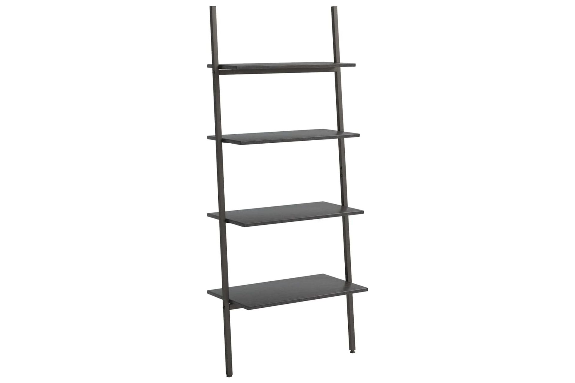beBasic 4-kerroksinen kalteva hylly musta 64x34x150,5 cm - Musta - Säilytys - Hylly - Kirjahylly