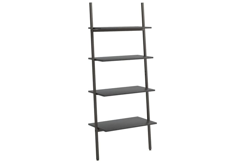 beBasic 4-kerroksinen kalteva hylly musta 64x34x150,5 cm - Musta - Säilytys - Hylly - Kirjahylly