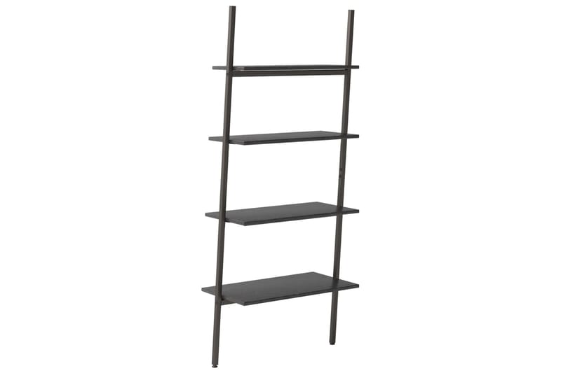 beBasic 4-kerroksinen kalteva hylly musta 64x34x150,5 cm - Musta - Säilytys - Hylly - Kirjahylly