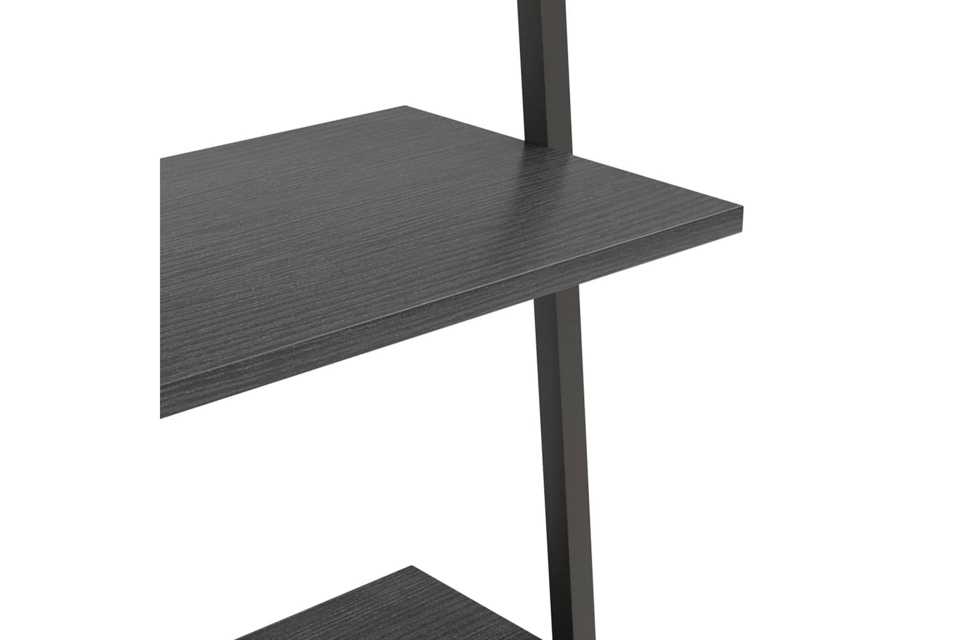 beBasic 4-kerroksinen kalteva hylly musta 64x34x150,5 cm - Musta - Säilytys - Hylly - Kirjahylly