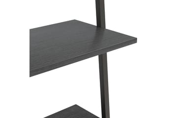beBasic 4-kerroksinen kalteva hylly musta 64x34x150,5 cm - Musta - Säilytys - Hylly - Kirjahylly