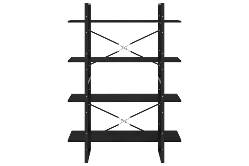 beBasic 4-tasoinen kirjahylly musta 100x30x140 cm täysi mänty - Musta - Kirjahylly - Hylly