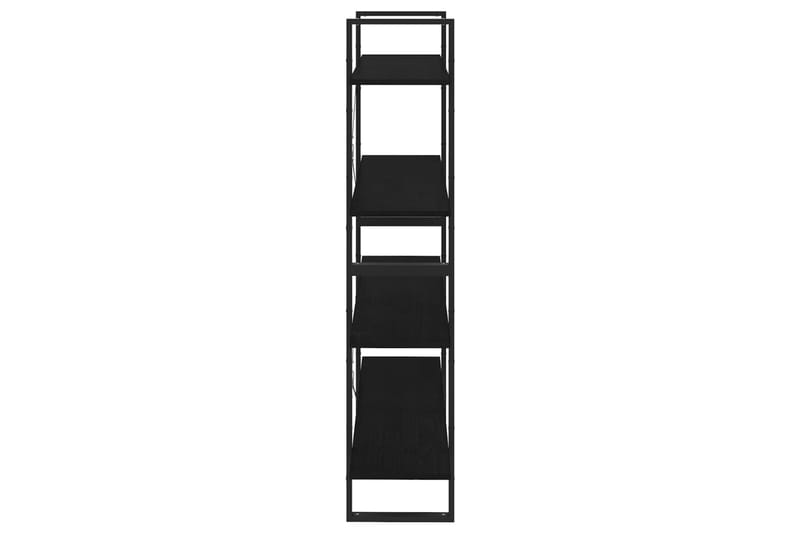 beBasic 4-tasoinen kirjahylly musta 100x30x140 cm täysi mänty - Musta - Säilytys - Hylly - Kirjahylly