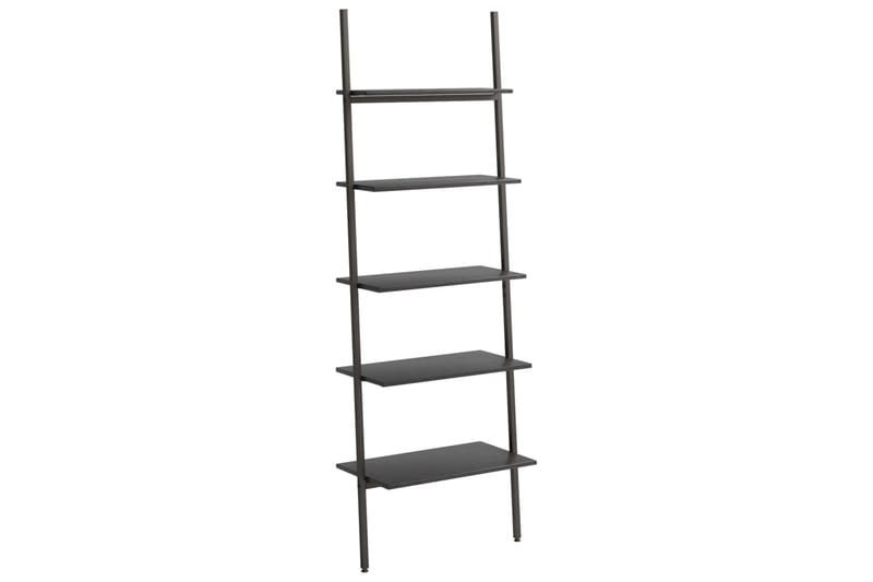 beBasic 5-kerroksinen kalteva hylly musta 64x34x185,5 cm - Musta - Säilytys - Hylly - Kirjahylly