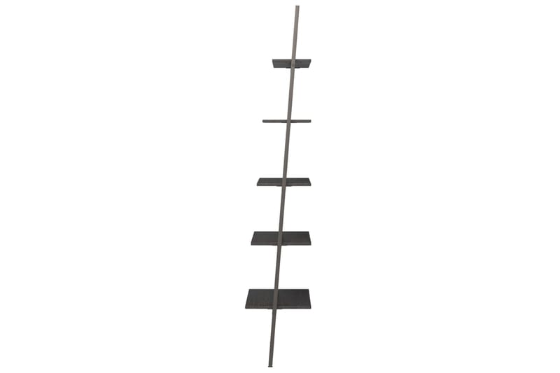 beBasic 5-kerroksinen kalteva hylly musta 64x34x185,5 cm - Musta - Säilytys - Hylly - Kirjahylly