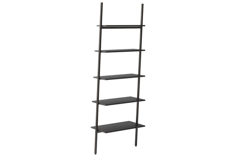 beBasic 5-kerroksinen kalteva hylly musta 64x34x185,5 cm - Musta - Säilytys - Hylly - Kirjahylly