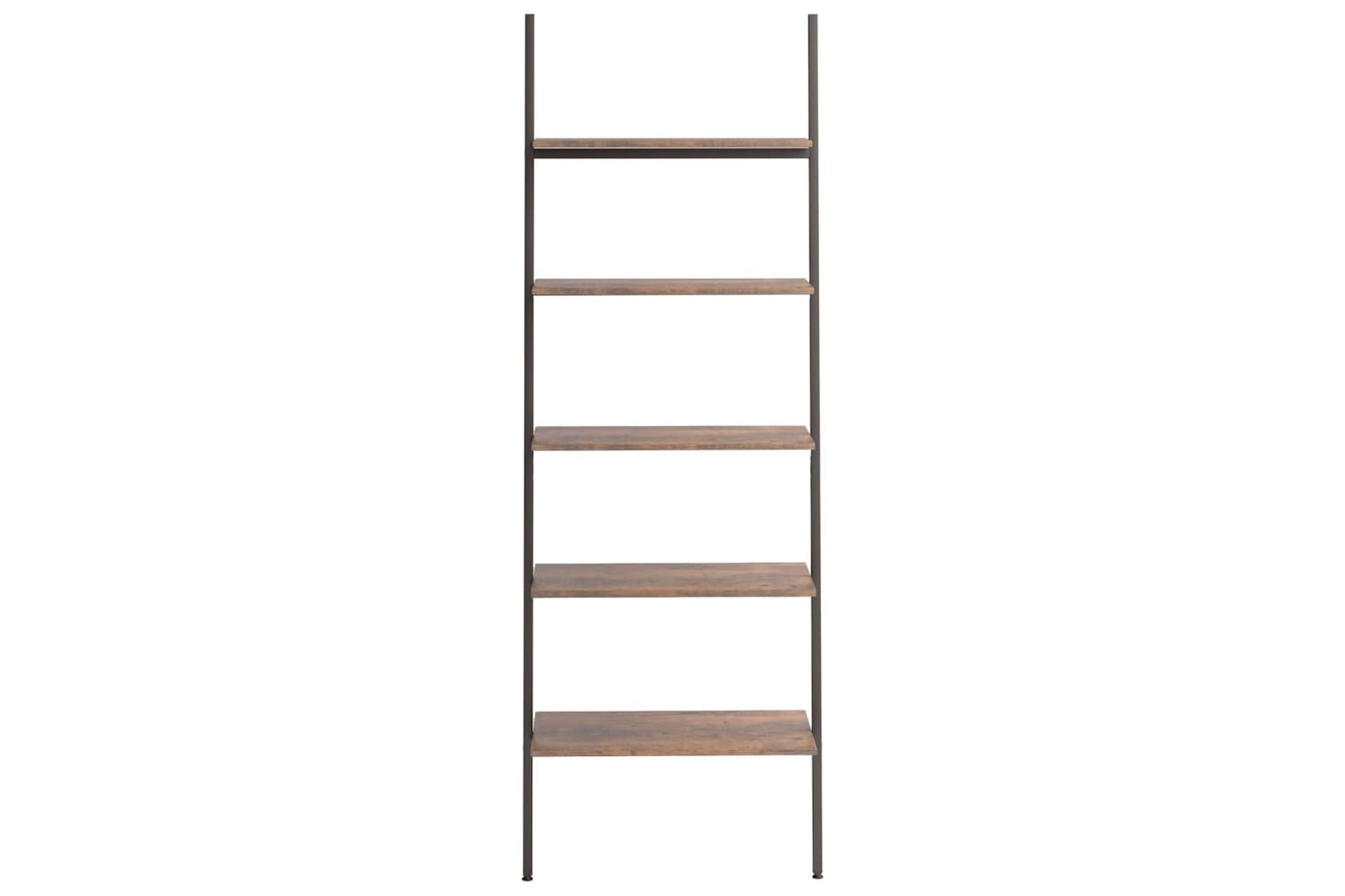 beBasic 5-kerroksinen kalteva hylly tummanrusk. ja musta 64x34x185,5 cm - Ruskea - Säilytys - Hylly - Kirjahylly