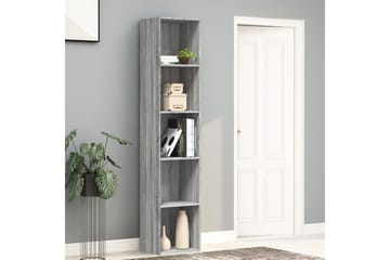beBasic Kirjahylly harmaa Sonoma 40x30x189 cm tekninen puu - Harmaa - Säilytys - Hylly - Kirjahylly