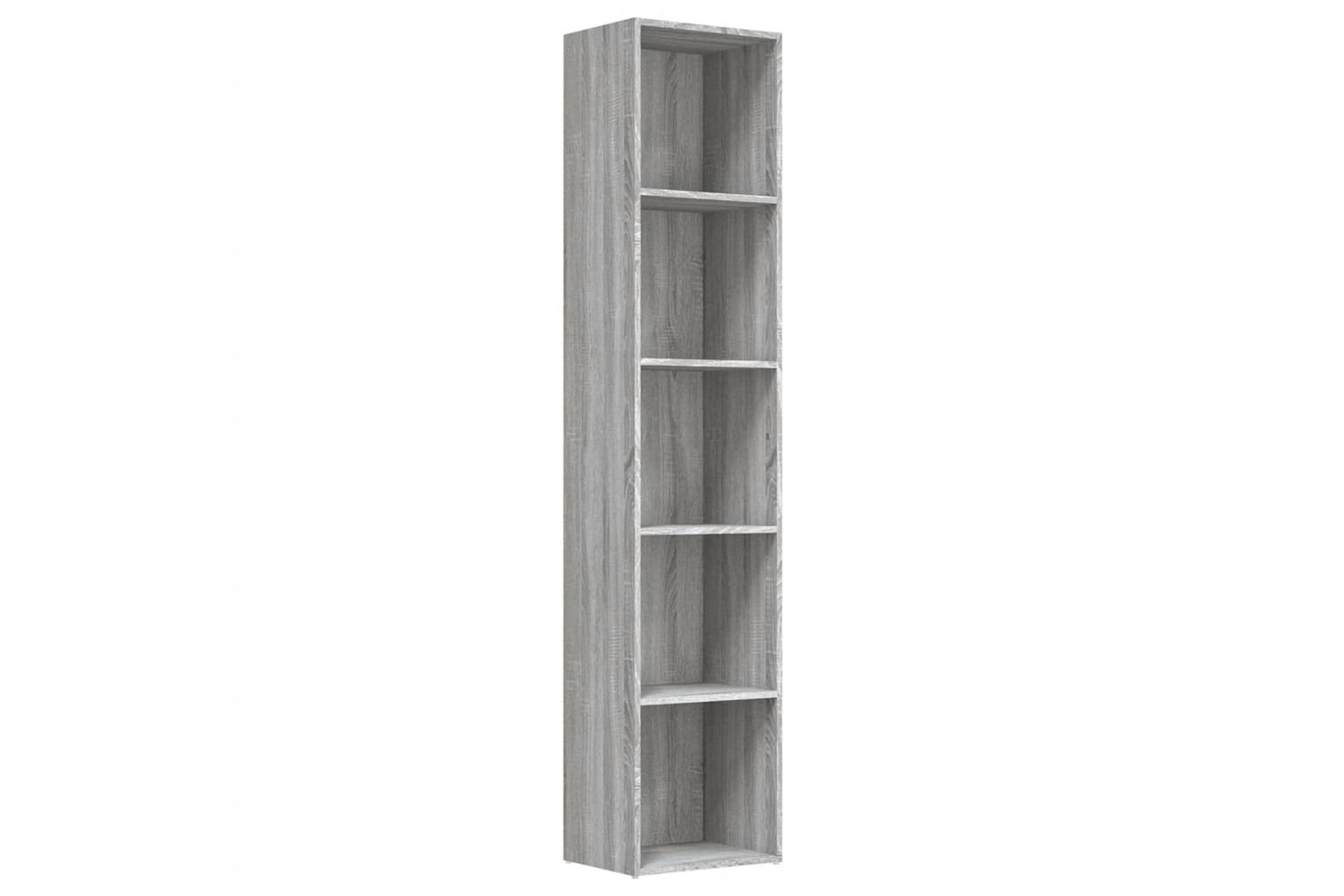 beBasic Kirjahylly harmaa Sonoma 40x30x189 cm tekninen puu - Harmaa - Säilytys - Hylly - Kirjahylly