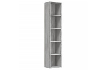 beBasic Kirjahylly harmaa Sonoma 40x30x189 cm tekninen puu - Harmaa - Säilytys - Hylly - Kirjahylly