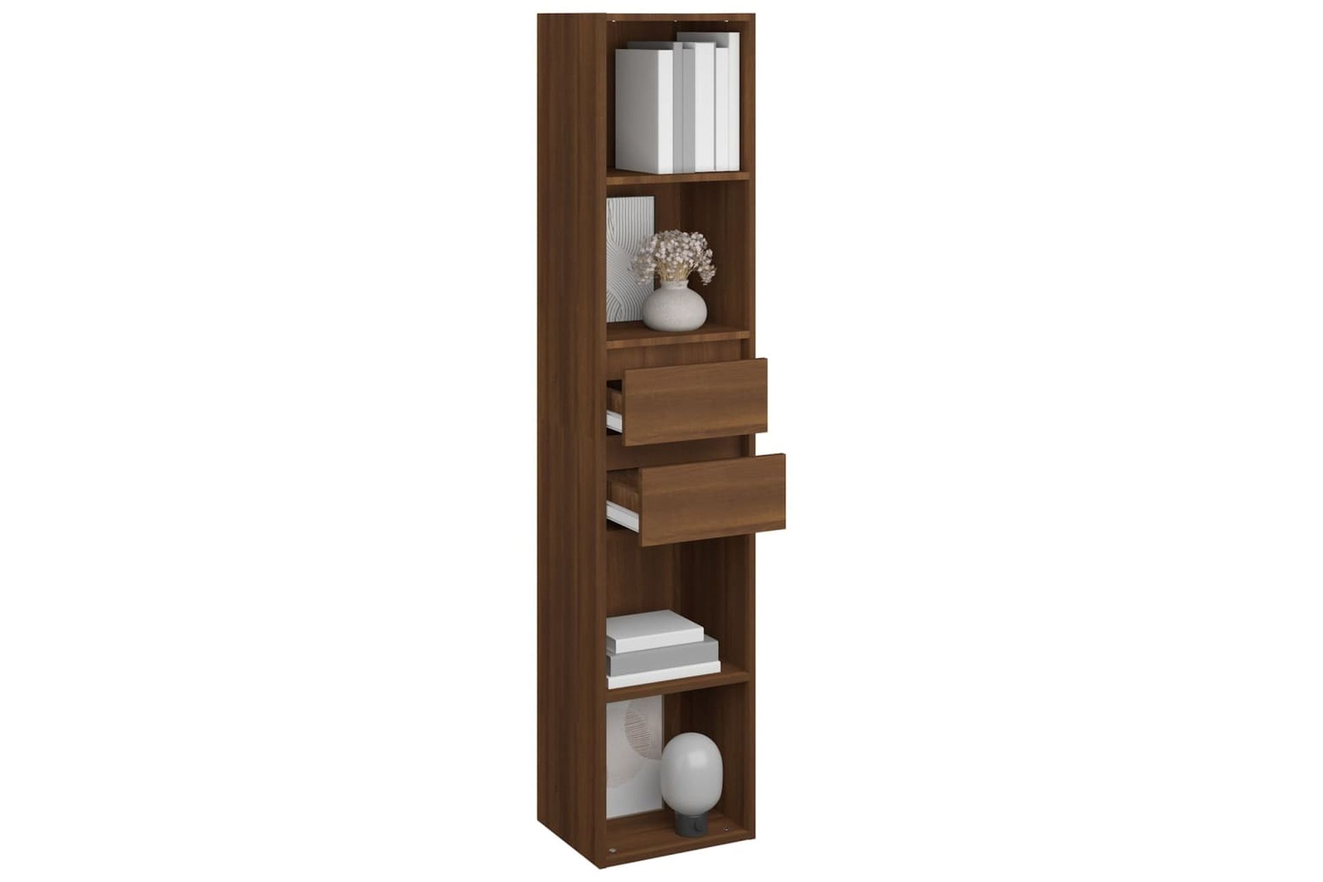 beBasic Kirjahylly ruskea tammi 36x30x171 cm tekninen puu - Ruskea - Säilytys - Hylly - Kirjahylly