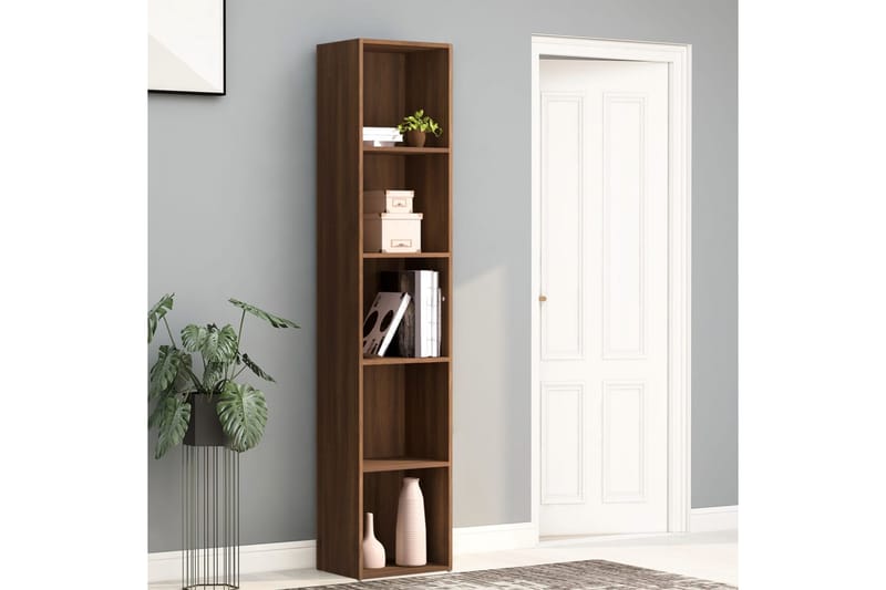 beBasic Kirjahylly ruskea tammi 40x30x189 cm tekninen puu - Ruskea - Säilytys - Hylly - Kirjahylly