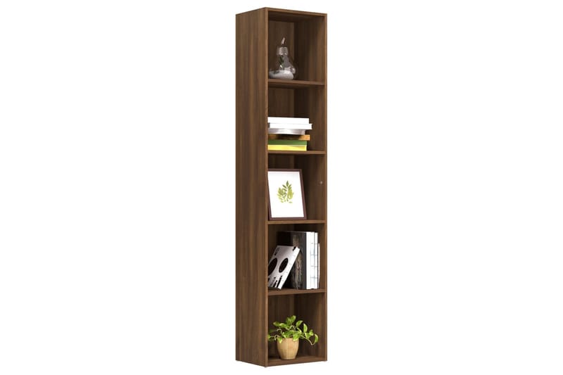 beBasic Kirjahylly ruskea tammi 40x30x189 cm tekninen puu - Ruskea - Säilytys - Hylly - Kirjahylly