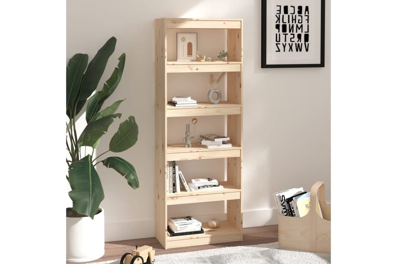 beBasic Kirjahylly/tilanjakaja 60x30x167,5 cm täysi mänty - Ruskea - Säilytys - Hylly - Kirjahylly