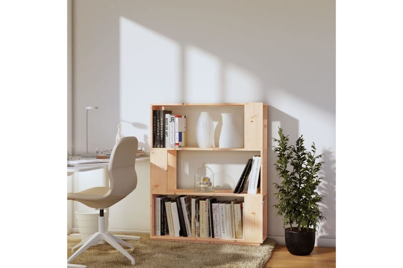 beBasic Kirjahylly/tilanjakaja 80x25x101 cm täysi mänty - Ruskea - Säilytys - Hylly - Kirjahylly