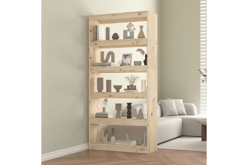 beBasic Kirjahylly/tilanjakaja 80x30x167,4 cm täysi mänty - Ruskea - Säilytys - Hylly - Kirjahylly