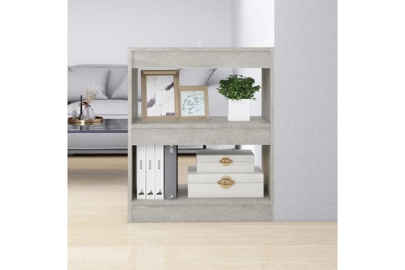 beBasic Kirjahylly/tilanjakaja betoninharmaa 60x30x72 cm - Harmaa - Säilytys - Hylly - Kirjahylly