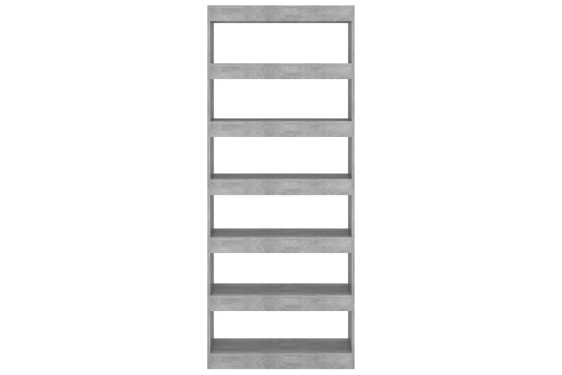 beBasic Kirjahylly/tilanjakaja betoninharmaa 80x30x198 cm lastulevy - Harmaa - Säilytys - Hylly - Kirjahylly