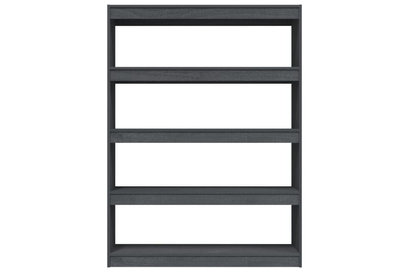 beBasic Kirjahylly/tilanjakaja harmaa 100x30x135,5 cm täysi mänty - Harmaa - Säilytys - Hylly - Kirjahylly