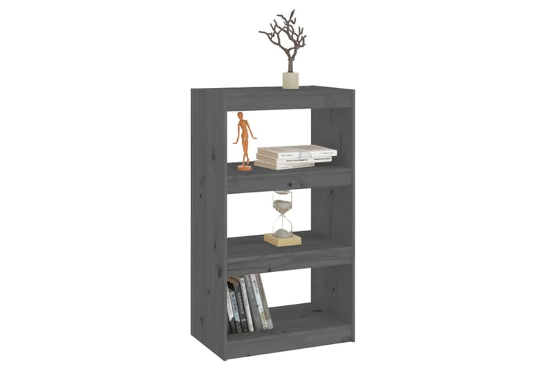 beBasic Kirjahylly/tilanjakaja harmaa 60x30x103,5 cm täysi mänty - Harmaa - Säilytys - Hylly - Kirjahylly