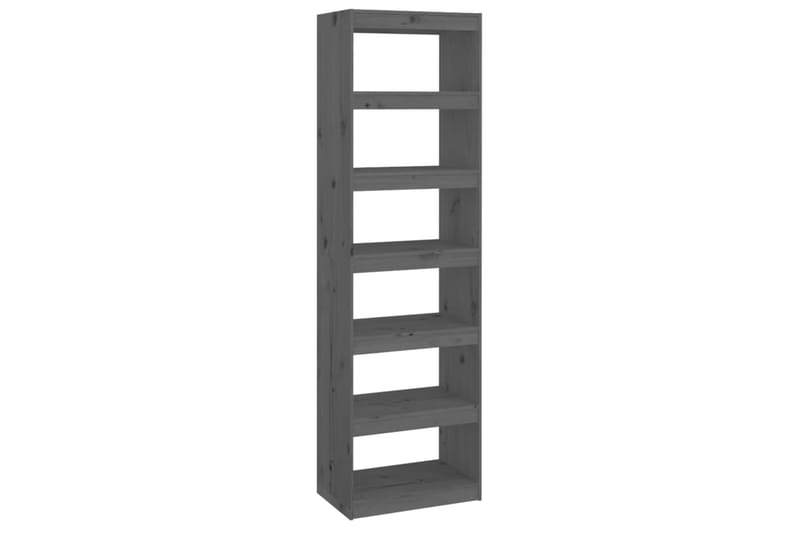 beBasic Kirjahylly/tilanjakaja harmaa 60x30x199,5 cm täysi mänty - Harmaa - Säilytys - Hylly - Kirjahylly