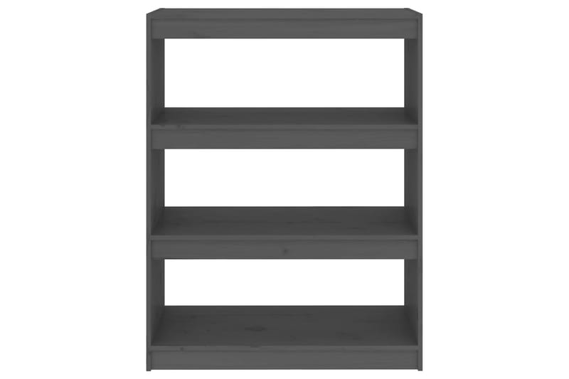 beBasic Kirjahylly/tilanjakaja harmaa 80x30x103,5 cm täysi mänty - Harmaa - Säilytys - Hylly - Kirjahylly
