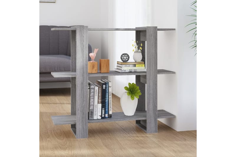 beBasic Kirjahylly/tilanjakaja harmaa Sonoma 100x30x87 cm - Harmaa - Säilytys - Hylly - Kirjahylly
