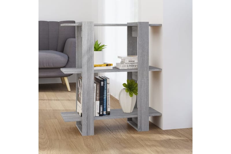 beBasic Kirjahylly/tilanjakaja harmaa Sonoma 80x30x87 cm - Harmaa - Säilytys - Hylly - Kirjahylly