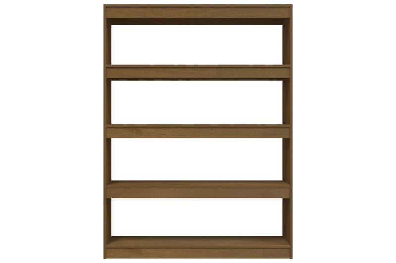 beBasic Kirjahylly/tilanjakaja hunajanruskea 100x30x135,5cm täysi mänty - Ruskea - Säilytys - Hylly - Kirjahylly