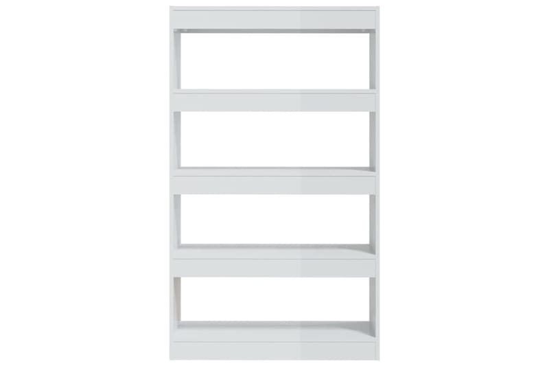 beBasic Kirjahylly/tilanjakaja korkeakiilto valk 80x30x135 cm lastulevy - Valkoinen - Säilytys - Hylly - Kirjahylly