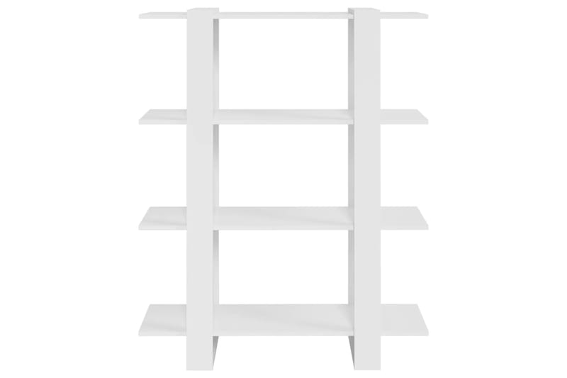 beBasic Kirjahylly/tilanjakaja korkeakiilto valkoinen 100x30x123,5 cm - Valkoinen - Säilytys - Hylly - Kirjahylly