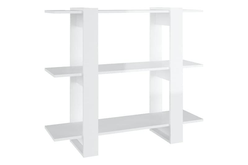 beBasic Kirjahylly/tilanjakaja korkeakiilto valkoinen 100x30x87 cm - Valkoinen - Säilytys - Hylly - Kirjahylly
