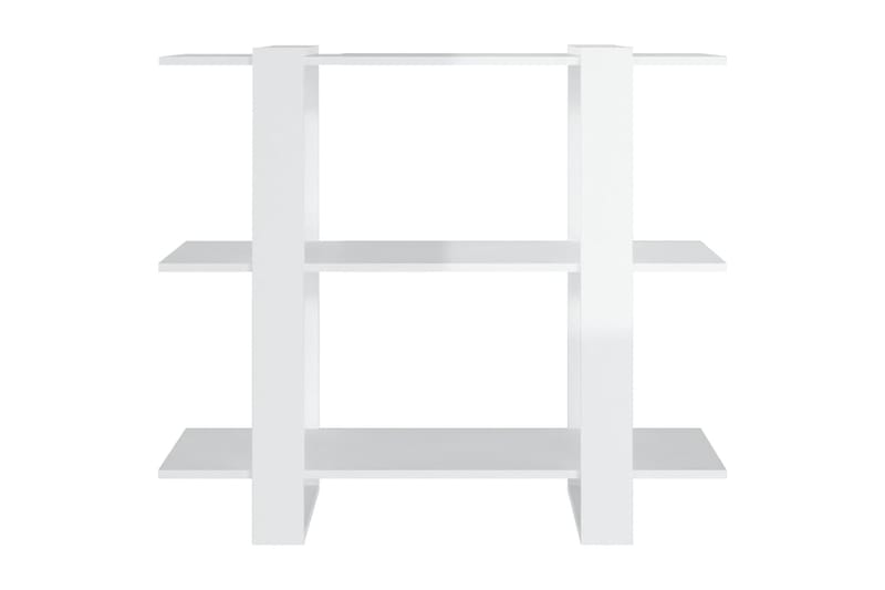 beBasic Kirjahylly/tilanjakaja korkeakiilto valkoinen 100x30x87 cm - Valkoinen - Säilytys - Hylly - Kirjahylly