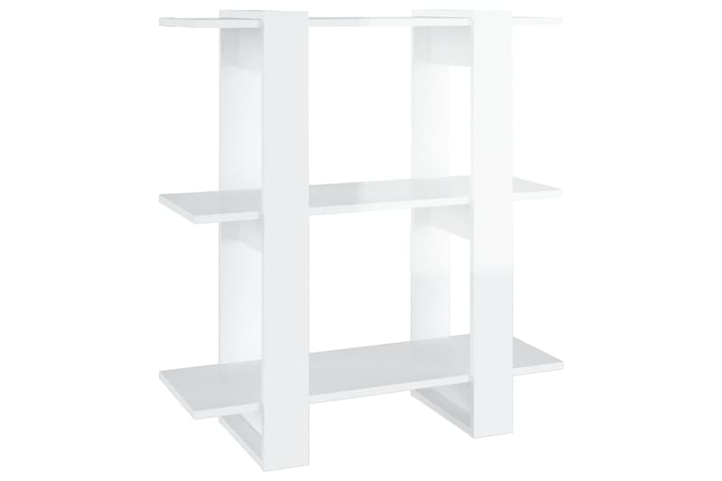 beBasic Kirjahylly/tilanjakaja korkeakiilto valkoinen 80x30x87 cm - Valkoinen - Säilytys - Hylly - Kirjahylly