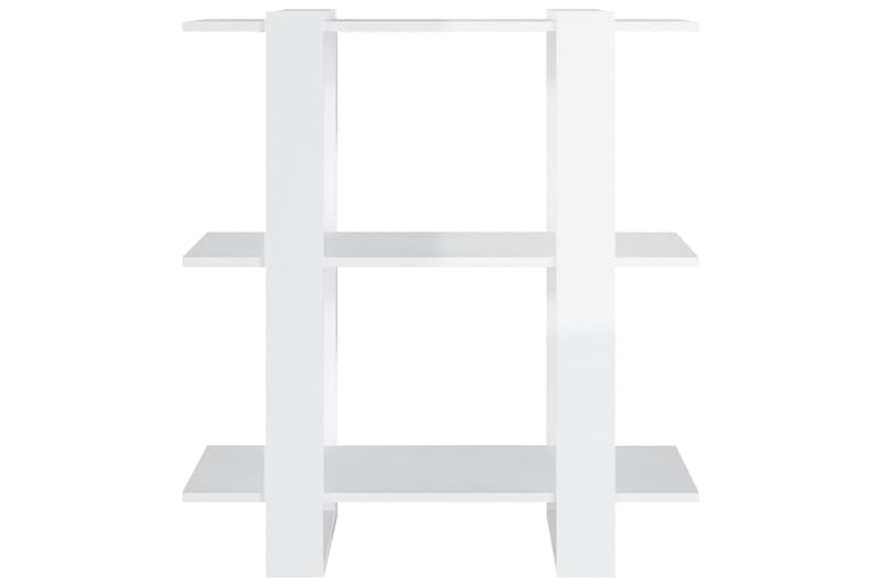 beBasic Kirjahylly/tilanjakaja korkeakiilto valkoinen 80x30x87 cm - Valkoinen - Säilytys - Hylly - Kirjahylly