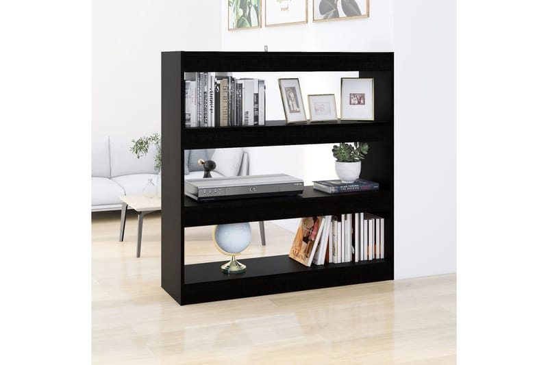 beBasic Kirjahylly/tilanjakaja musta 100x30x103 cm lastulevy - Musta - Säilytys - Hylly - Kirjahylly