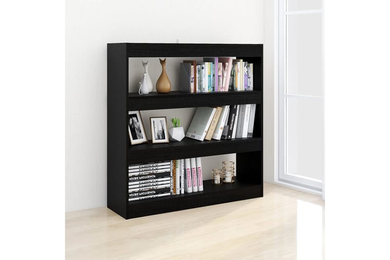 beBasic Kirjahylly/tilanjakaja musta 100x30x103 cm lastulevy - Musta - Säilytys - Hylly - Kirjahylly