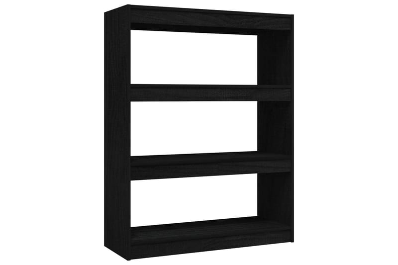 beBasic Kirjahylly/tilanjakaja musta 100x30x103 cm täysi mänty - Musta - Säilytys - Hylly - Kirjahylly