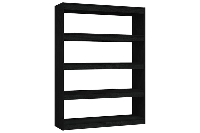 beBasic Kirjahylly/tilanjakaja musta 100x30x135,5 cm täysi mänty - Musta - Säilytys - Hylly - Kirjahylly