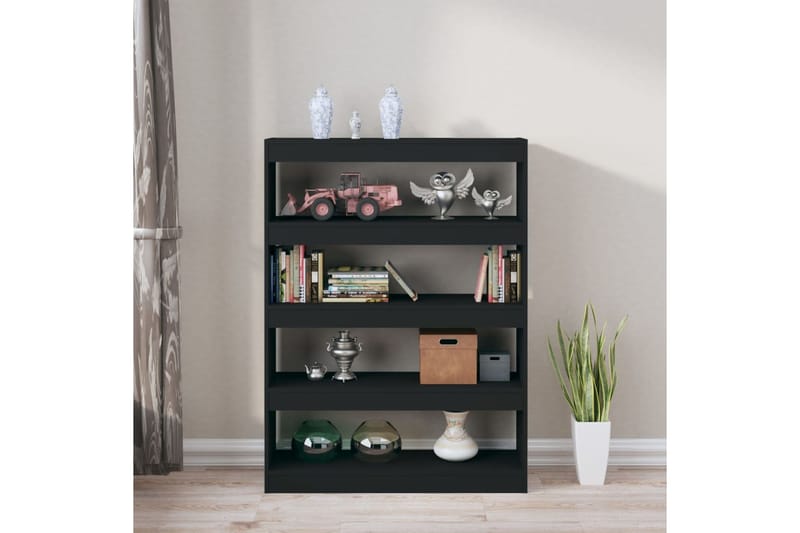 beBasic Kirjahylly/tilanjakaja musta 100x30x135 cm lastulevy - Musta - Säilytys - Hylly - Kirjahylly