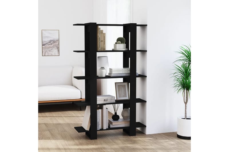 beBasic Kirjahylly/tilanjakaja musta 100x30x160 cm - Musta - Säilytys - Hylly - Kirjahylly