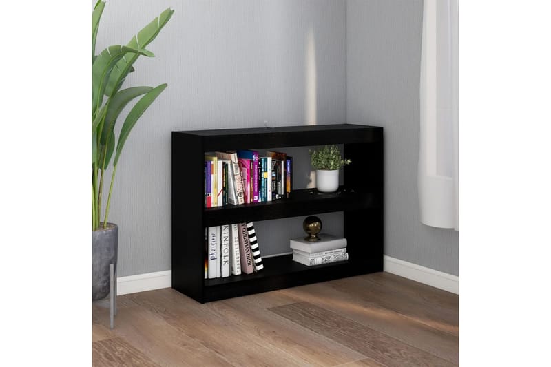 beBasic Kirjahylly/tilanjakaja musta 100x30x71,5 cm täysi mänty - Musta - Säilytys - Hylly - Kirjahylly