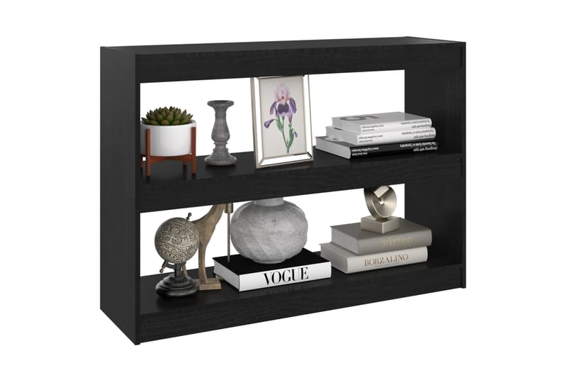 beBasic Kirjahylly/tilanjakaja musta 100x30x71,5 cm täysi mänty - Musta - Säilytys - Hylly - Kirjahylly